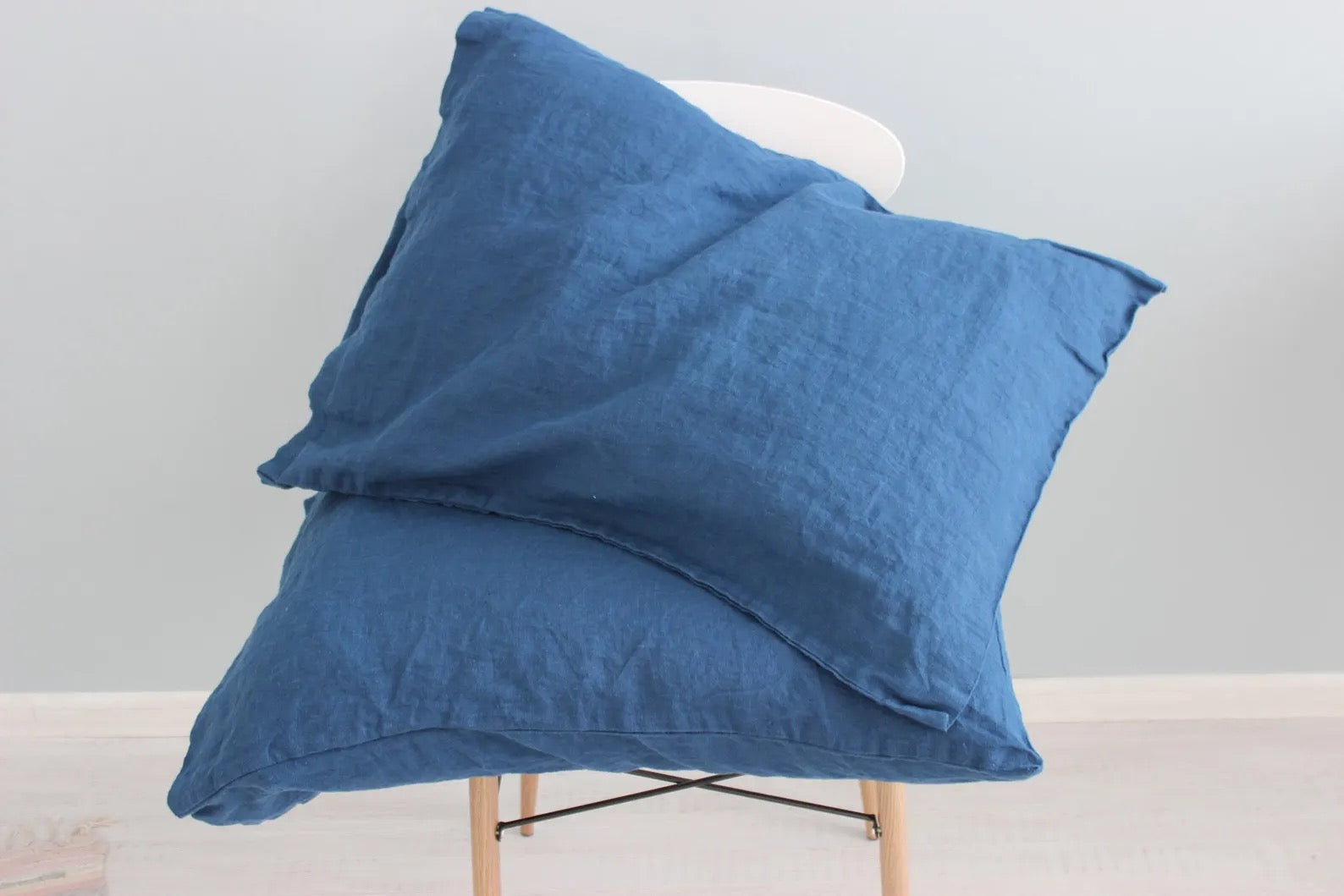 Hausewife style Linen Pillow Cover. Soft Organic Pillowcase Envelope Closure. Color and Size