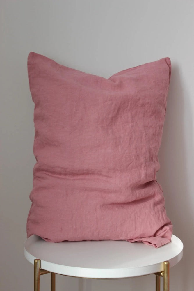 Hausewife style Linen Pillow Cover. Soft Organic Pillowcase Envelope Closure. Color and Size
