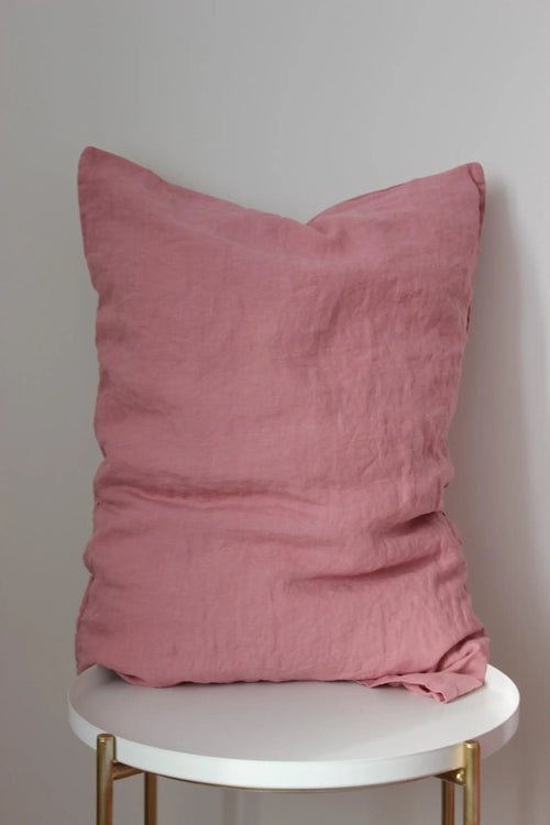Hausewife style Linen Pillow Cover. Soft Organic Pillowcase Envelope Closure. Color and Size